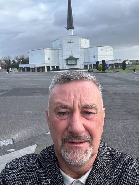 John Aldridge takes a selfie at Knock Shrine. Picture: @Realaldo474 on X John Aldridge takes a selfie at Knock Shrine. Picture: @Realaldo474 on X