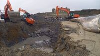 Huge whale is buried on Mayo beach