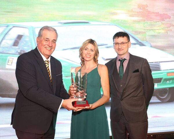 Husband and wife team Ruthann O'Connor and John Warren receiving the Motorsport award from RTÉ's Ger Canning at Friday's Mayo Sports Stars Awards. Picture: Michael Donnelly Husband and wife team Ruthann O'Connor and John Warren receiving the Motorsport award from RTÉ's Ger Canning at Friday's Mayo Sports Stars Awards. Picture: Michael Donnelly
