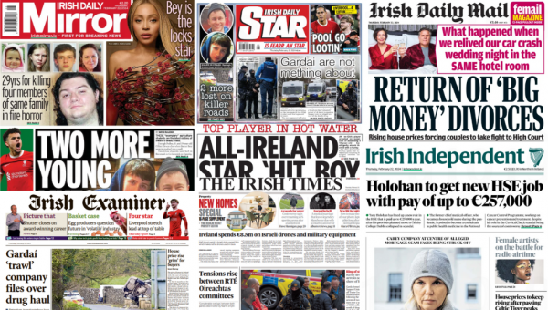 What the papers say: Thursday's front pages - Homepage - Vimarsana News