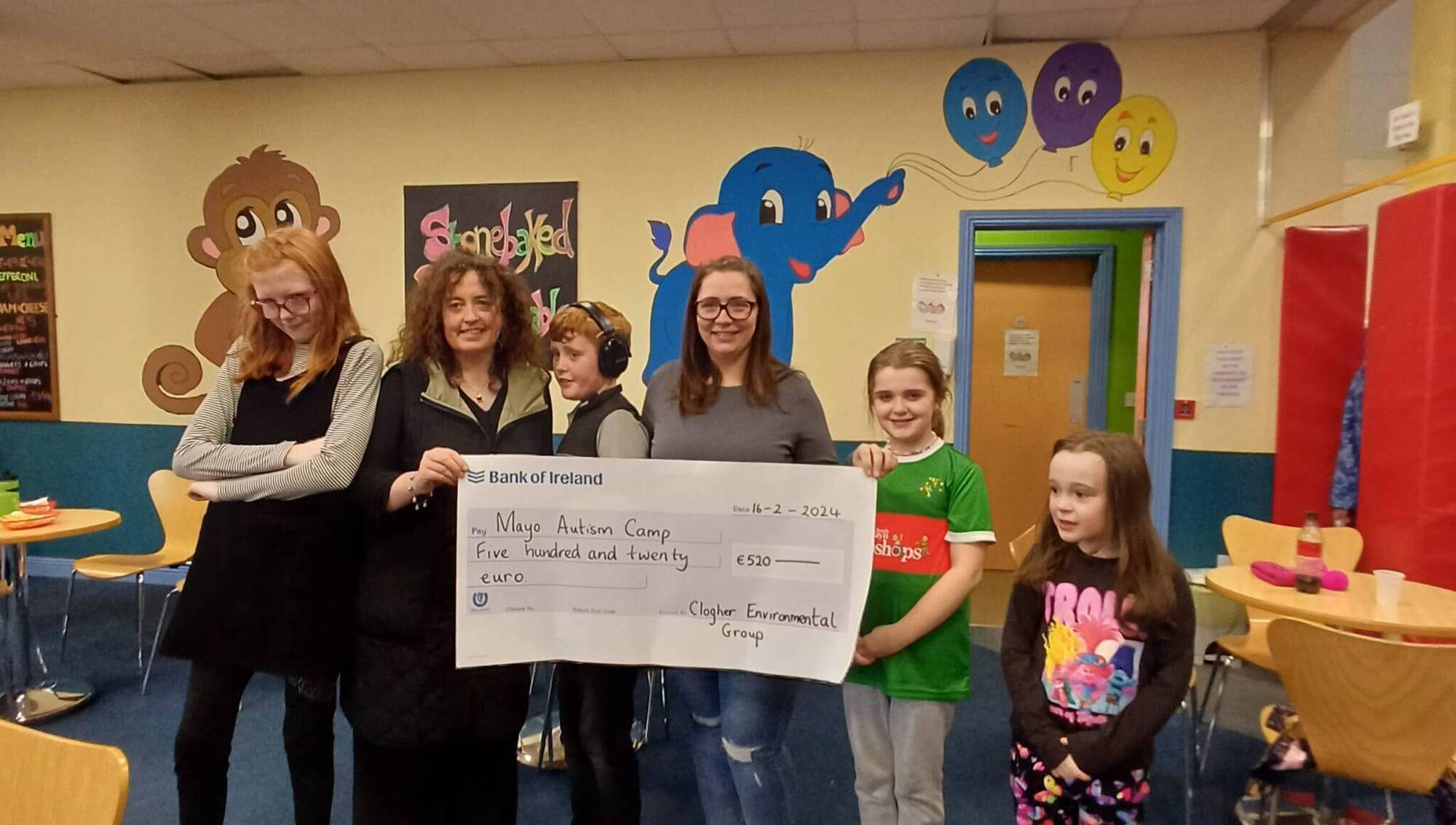 Local Notes: Clogher Environmental Group present cheque to Mayo Autism Camp - Community - Vimarsana News
