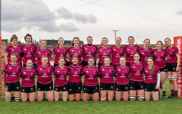 The University of Galway squad prior to Sunday's Connacht Senior Women's League Final. Picture: Owen Nally Photography