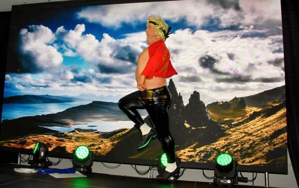 Nathy Gilligan takes to the stage as Michael Flatley.