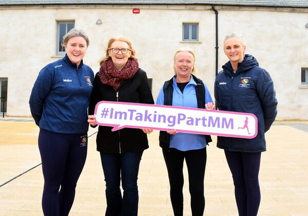At last Friday's launch of the 2024 Mayo.ie Western People Women's Mini Marathon at the Innovation Quarter in Ballina were, from left: Deirdre Donnelly, Mayo Sports Partnership; Annette Maughan, Moy Valley Resources; Ann Egan, Ballina Athletic Club and Janette Slattery, Mayo Sports Partnership.