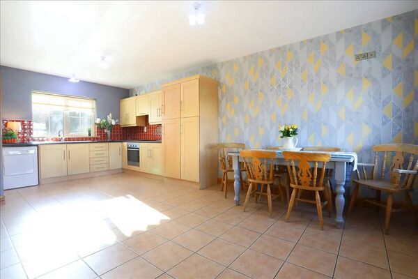 The kitchen and dining area.