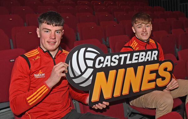 Mayo senior footballers Bob Touhy and Donnacha McHugh helped launch their club's Castlebar Nines tournament on Saturday evening.