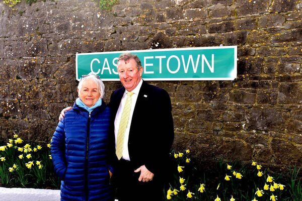Local TD Deputy Seán Canney pictured with Board member Maria Heneghan at the meeting of the Western Inter-County Railway Committee at Ballyglunin.
