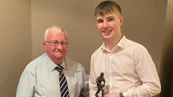 Local Notes: Marty Horkan, Charlestown Sarsfields GAA Club presents Ruairi Cullen with Young Player of the Year award