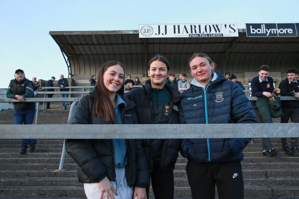 Mayo fans Saoirse McCarthy, Nicole McLoughlin and Abbey Conway from Charlestown.