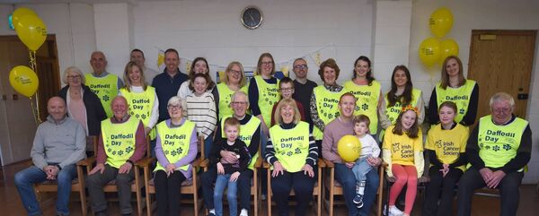 Members of the Langan, Winters and Beattie families, Ballina, and volunteers who organised the hugely-successful Helena Winters (nee Langan) annual coffee morning in aid of the Irish Cancer Society and held in Ballina Pastoral Centre last week. 