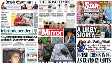 What the papers say: Wednesday's front pages
