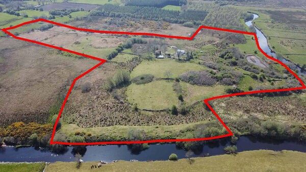 The house is located on approximately 23 acres and bordered by the Clydagh River on two sides this property is totally off the beaten track