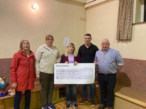 Taugheen Community Council members Mary Walshe, Loretta Heaney, Samantha Moran, Kevin Burke and Padraic Colleran from the Carramore Gun Club.