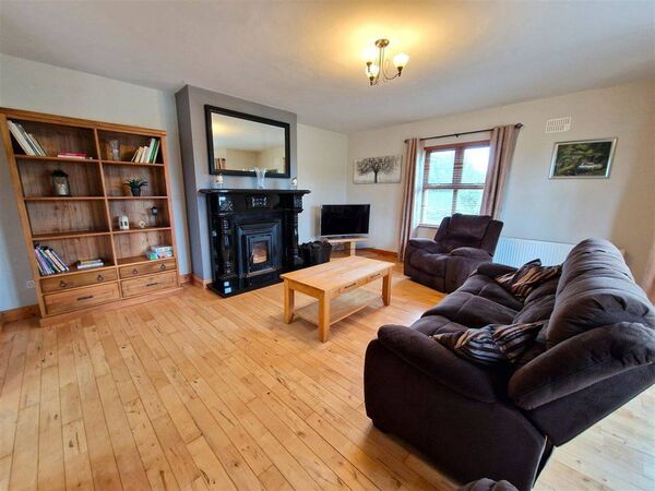 The spacious living room at the house at Boleyboy, Ballindine