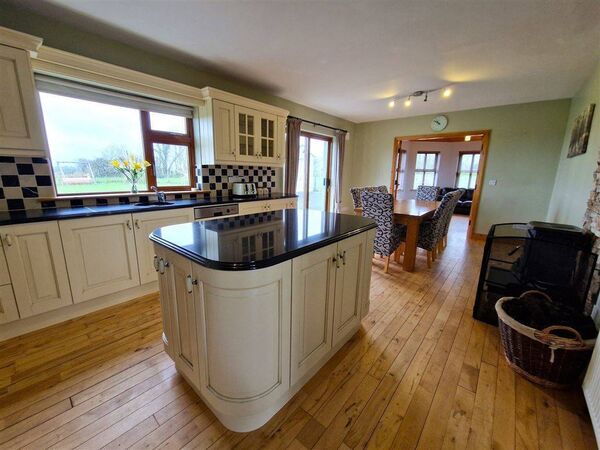 The kitchen and dining area at the four bedroom dormer home