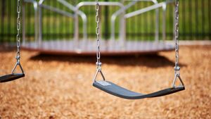 'Blaggards' left broken glass scattered around playground leaving it unsafe