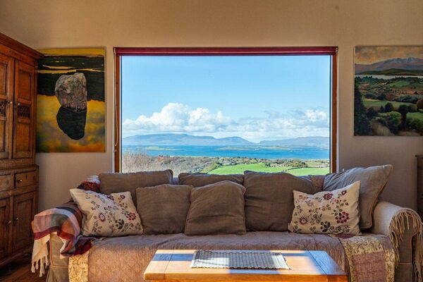 The view from the living room of the house at Cloona, Westport