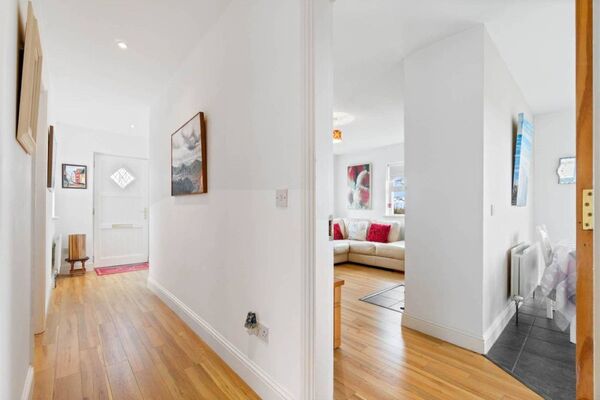 The hallway of the modern and attractive home 