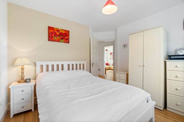The second bedroom also has an abundance of natural light 