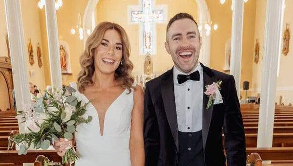 Fergal Quinn, son of Nuala and the late Richard Quinn, Craggagh, Carracastle on the occasion of his wedding to Eadaoin Minagh, Red Hills, Co Cavan, which took place in Cavan recently. 