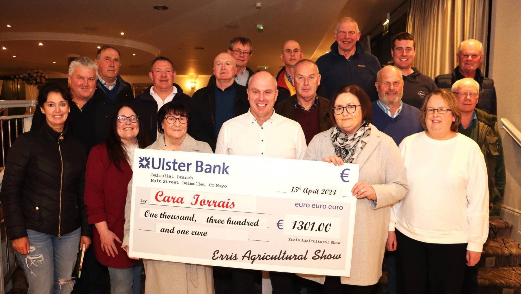 Local Notes: Erris Agricultural Show present cheque to Cara Iorrais following Tractor Run. - Community - Vimarsana News
