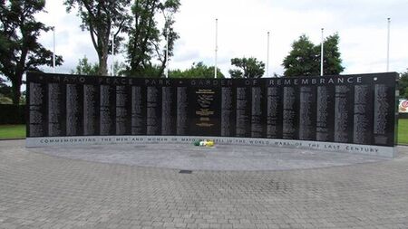 Safety measures for Mayo Peace Park wall