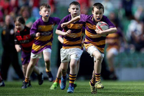 A view of the Ballyhaunis team in action.