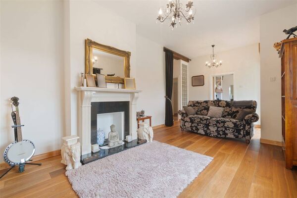 The elegant living room area at the detached house