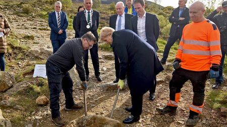 Final stone laid to mark opening of new Croagh Patrick path