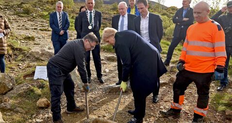 Final stone laid to mark opening of new Croagh Patrick path 