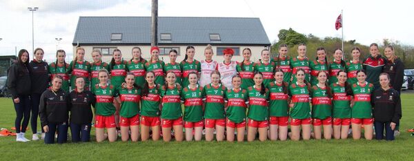 The Mayo football squad that has qualified in impressive style for the final of the Connacht LGFA minor football championship. Pictures: Pauline Flatley The Mayo football squad that has qualified in impressive style for the final of the Connacht LGFA minor football championship. Pictures: Pauline Flatley