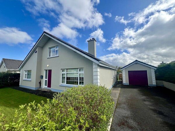A view of the premises and garage at the Ballyhaunis property