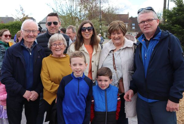 Kiltimagh locals Gerry and Mairead King, Karl and Michelle Rushe and their Children Oran and Callum, Anne Cunnane and Paul O'Shea