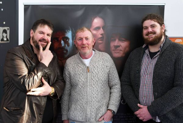 Local actors who featured in the movie, from left: Keith Martin, Billy Lyons and Ronan Colhoyn. 
