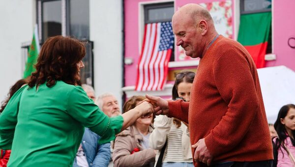 Enjoying a dance at the Mayo Day celebrations in Belmullet last Saturday. 