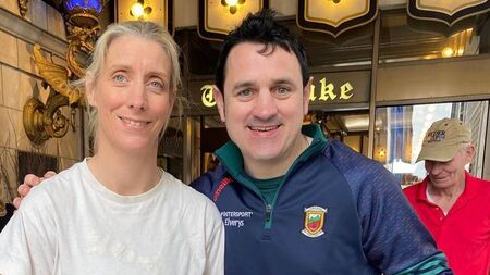 Mayo sporting legends Cora Staunton and Henry Coyle celebrate Mayo Day in Chicago