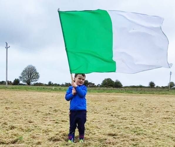 Rian Cawley, future Western Gaels hurler, at the launch of the club's development works,