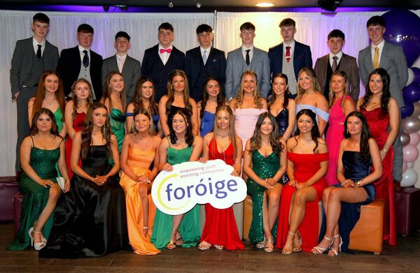 Members of The Quay Foróige group from Ballina pictured at the Mayo Foróige Prom Ball held at the Castlecourt Hotel, Westport. 	Picture: Trish Forde