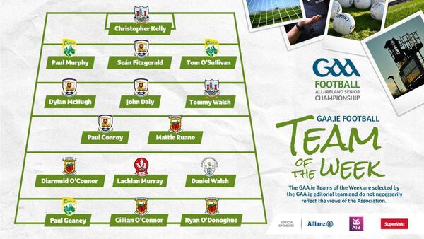 The full GAA.ie Football Team of the Week. Picture: GAA.ie