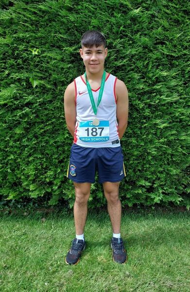 Congratulations to Swinford Athletic Club member James Duffy on winning gold in the shot putt in the Schools All-Ireland Track and Field Championships in Tullamore recently. Congratulations to Swinford Athletic Club member James Duffy on winning gold in the shot putt in the Schools All-Ireland Track and Field Championships in Tullamore recently.