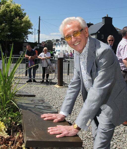 Legendary singer and musician Tony Christie who was inducted with the Cong Hands of Fame. Legendary singer and musician Tony Christie who was inducted with the Cong Hands of Fame.