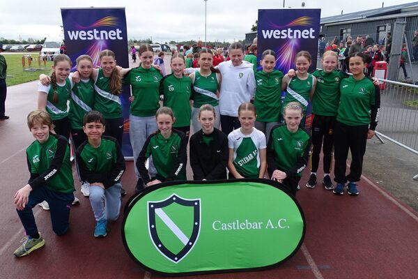Castlebar Athletic Club members pictured in Claremorris in advance of the Mayo Championships. Castlebar Athletic Club members pictured in Claremorris in advance of the Mayo Championships.