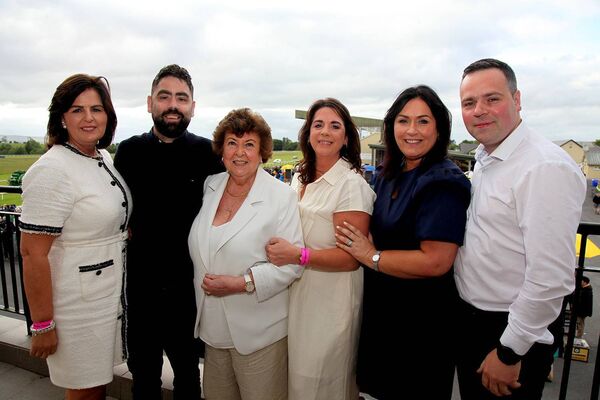 At last month's Ballinrobe Races were members of the O'Toole family celebrating Maria's birthday, from left: Caroline, Billy, Olive, Maria, Martina and Anthony O'Toole. 	 Picture: Trish Forde
