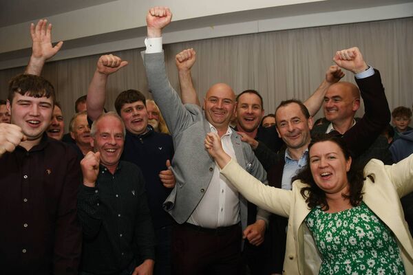 Kiltimagh councillor Adrian Forkan celebrates with family and supporters after he was elected to Mayo County Council. Picture: John O'Grady Kiltimagh councillor Adrian Forkan celebrates with family and supporters after he was elected to Mayo County Council. Picture: John O'Grady