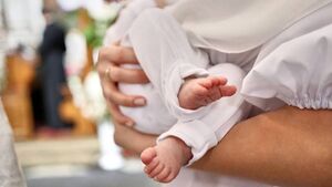 Best wishes: Baptisms take place in Mayo church