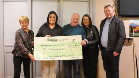 Local Notes: Knockmore GAA Club present cheque for €10,000 to North West Hospice.