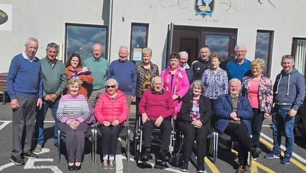 Jackie Biggins, Belcarra who recently celebrated his 90th birthday, was the recipient of the Fr. Cullen Medal to mark 70 years membership of the P.T.A.A. at a very pleasant function in Belcarra Community Centre. Front row: l. to r; Maureen Cunnane, Nellie Burke, Jackie Biggins, Christina Biggins, Joe Redmond. Back row: Pat McDonnell, Declan Biggins, Andrea Martin and her son Kanam, John Noel Walsh, Michael Corbett, Maureen Cunningham, Mary Jo Barrett, Damien Burke, Tom McGrath, Teresa Walsh, Tomas Walsh, Mary Jo Cannon, Kevin Burke. Jackie Biggins, Belcarra who recently celebrated his 90th birthday, was the recipient of the Fr. Cullen Medal to mark 70 years membership of the P.T.A.A. at a very pleasant function in Belcarra Community Centre. Front row: l. to r; Maureen Cunnane, Nellie Burke, Jackie Biggins, Christina Biggins, Joe Redmond. Back row: Pat McDonnell, Declan Biggins, Andrea Martin and her son Kanam, John Noel Walsh, Michael Corbett, Maureen Cunningham, Mary Jo Barrett, Damien Burke, Tom McGrath, Teresa Walsh, Tomas Walsh, Mary Jo Cannon, Kevin Burke.