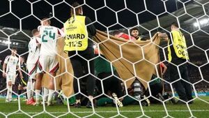 Hungary striker Barnabas Varga broke several facial bones against Scotland