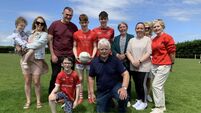Local Notes: Owen Breslin with his family after scoring two goals for Ballintubber in their Division 1B clash with Garrymore.