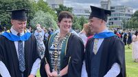 Local Notes: Veterinary Council of Ireland President Dr Rachel Brown, Ballina, with twin brothers Liam and Aiden Macken who graduated from School of Veterinary Medicine, UCD.